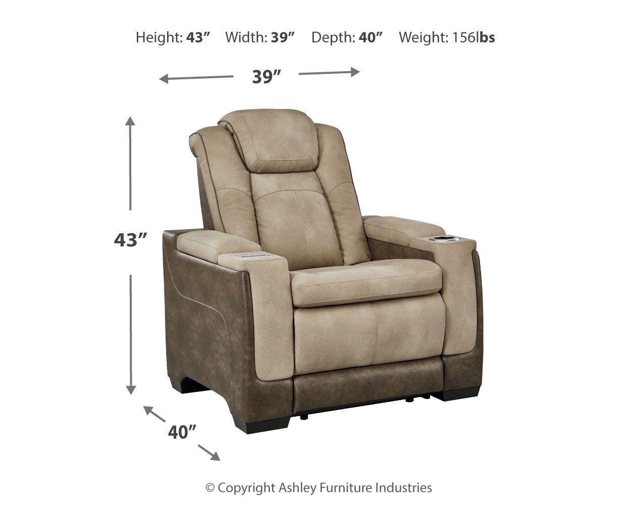 Next-Gen Durapella - Pwr Recliner/Adj Headrest