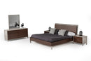 Nova Domus Conner Modern Dark Walnut & Faux Concrete Bed