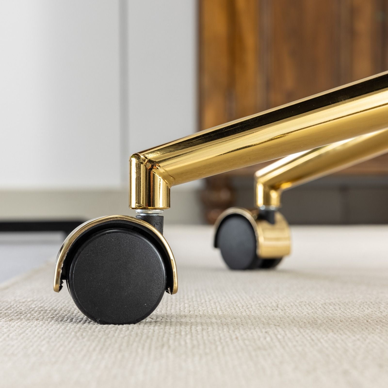 Office Chair, Artificial Rabbit Hair Home Office Chair With Metal Base, Adjustable Desk Chair Swivel Office Chair, Vanity Chair