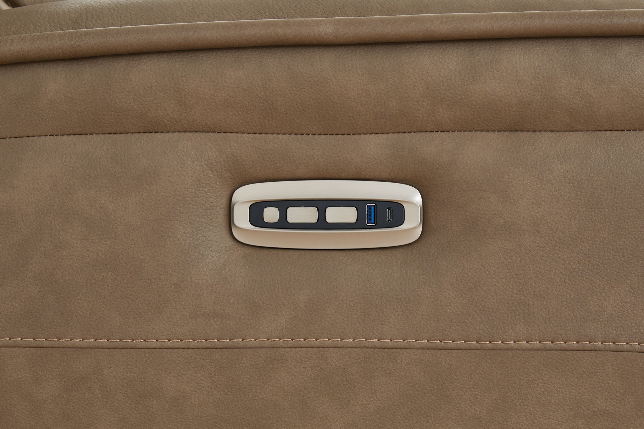 Glencroft - Power Reclining Sofa With Adjustable Headrest - Sahara