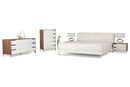 Heather - Modern White Leather Bed