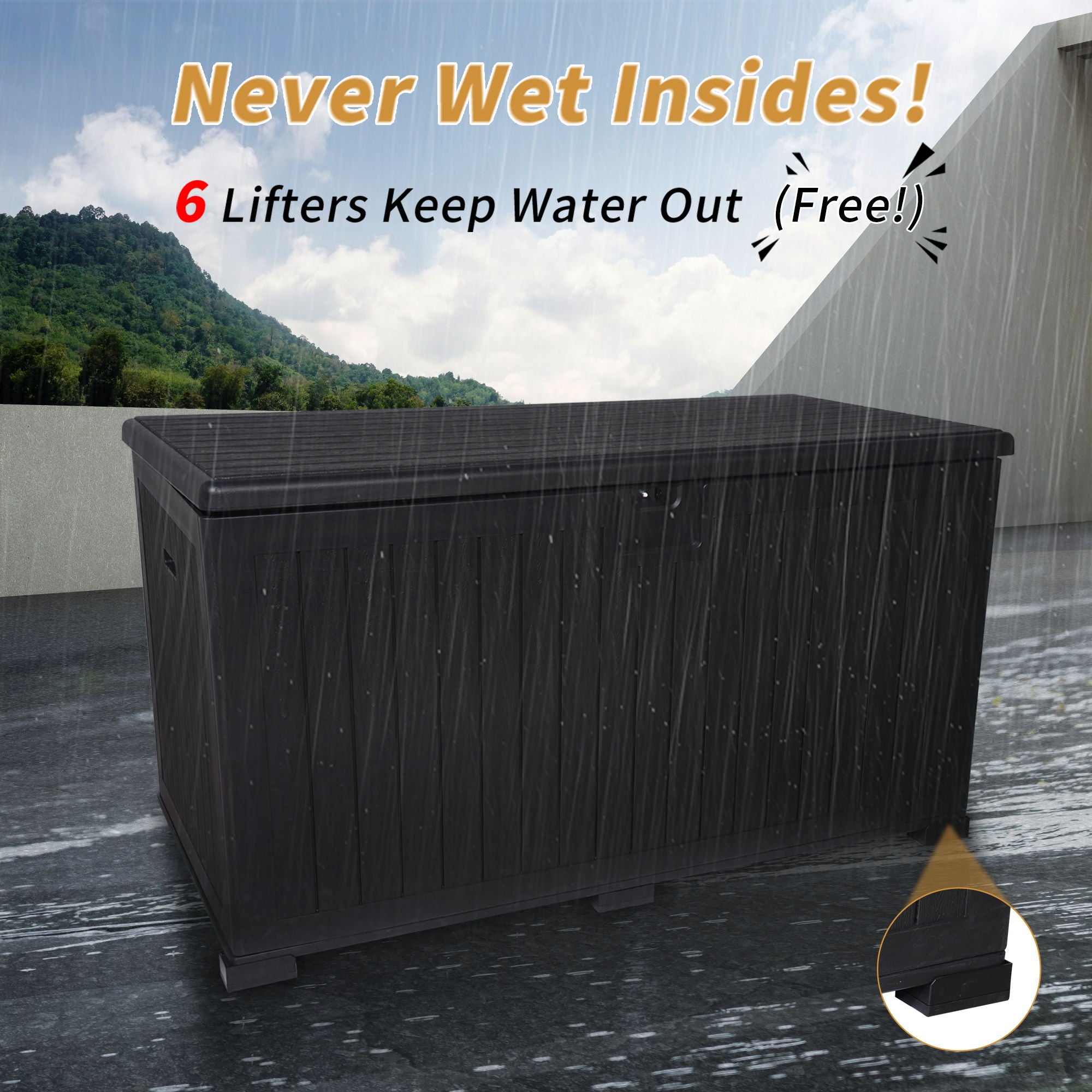 Outdoor Large Storage Box With Lockable Storage Containers