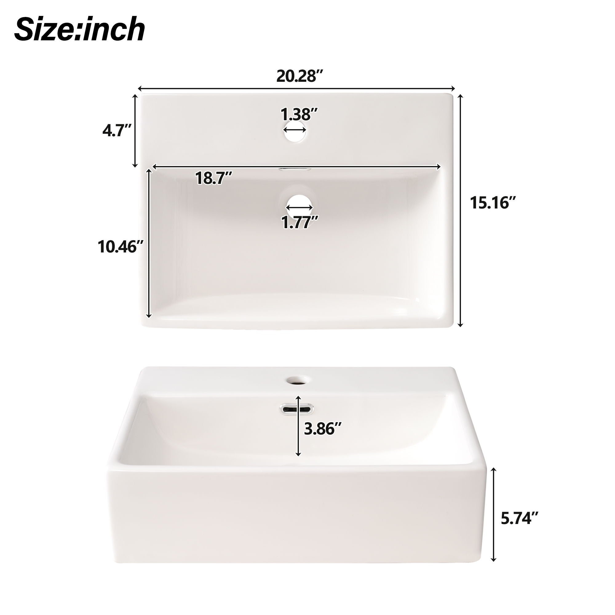 Bathroom Vanity With Sink, Frame And Drawer