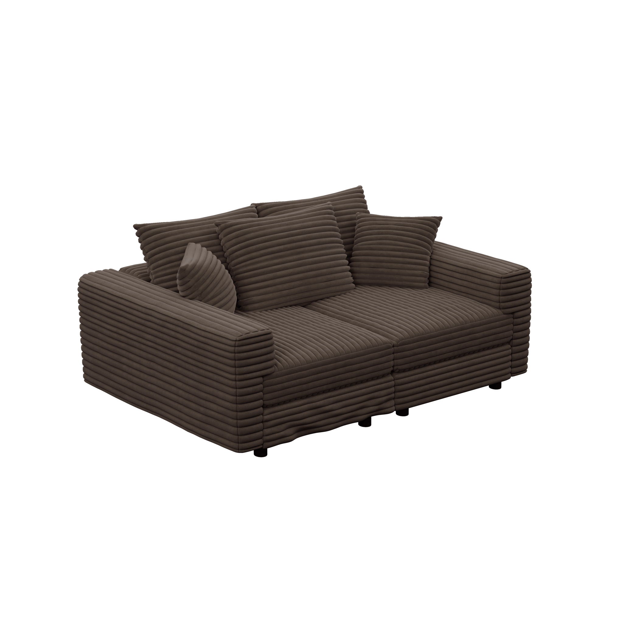 4 Seat Sofa, Modern Comfy Upholstered Sofa Cloud Couch, Deep Seat Couches With Soft Pillows
