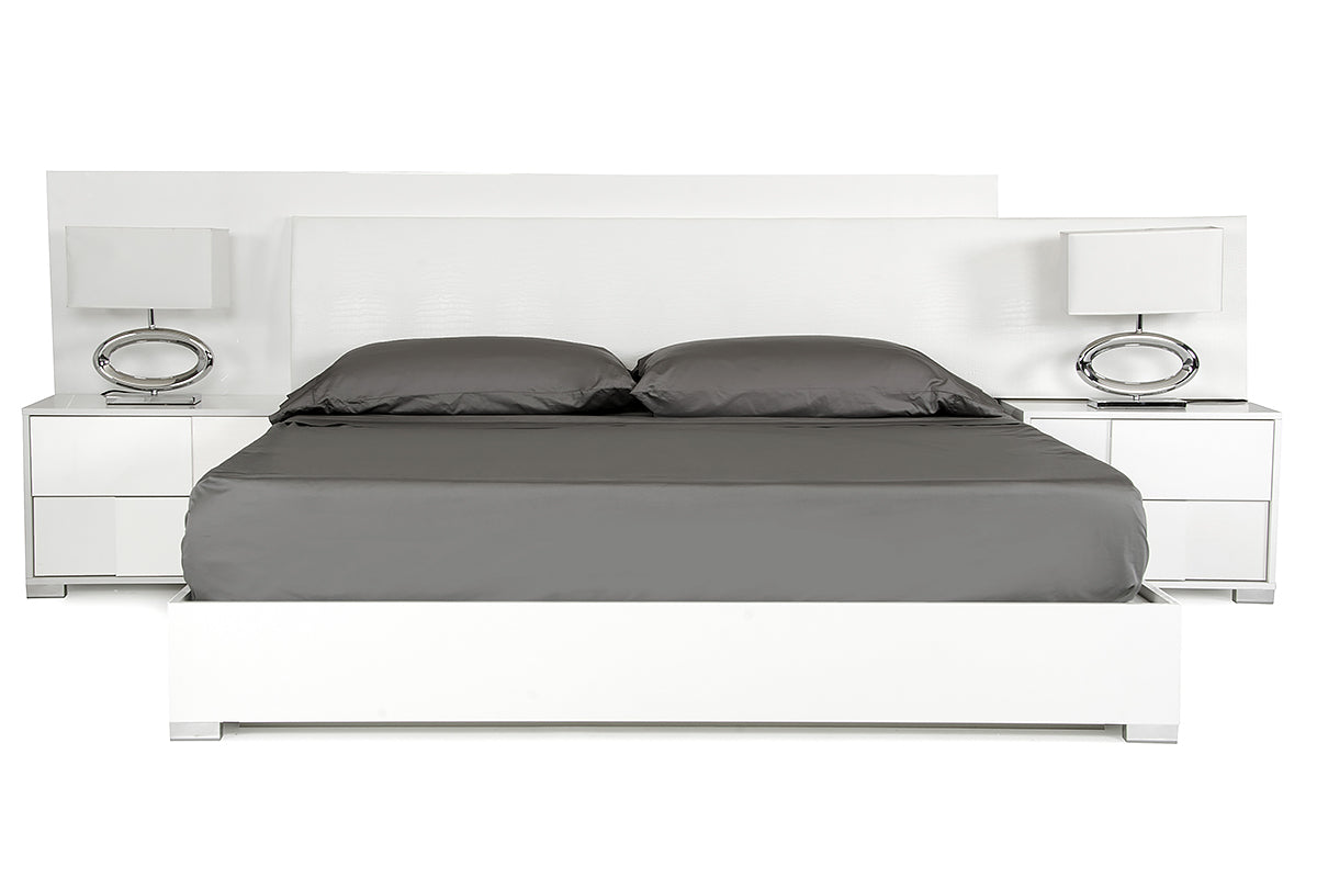 Modrest Monza Italian Modern White Nightstand