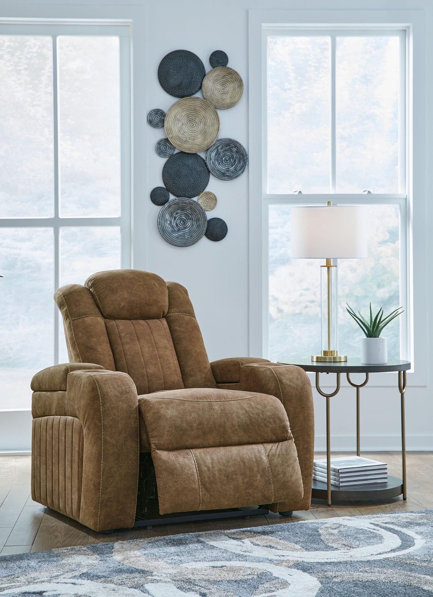 Wolfridge - Power Recliner/Adj Headrest - Brindle