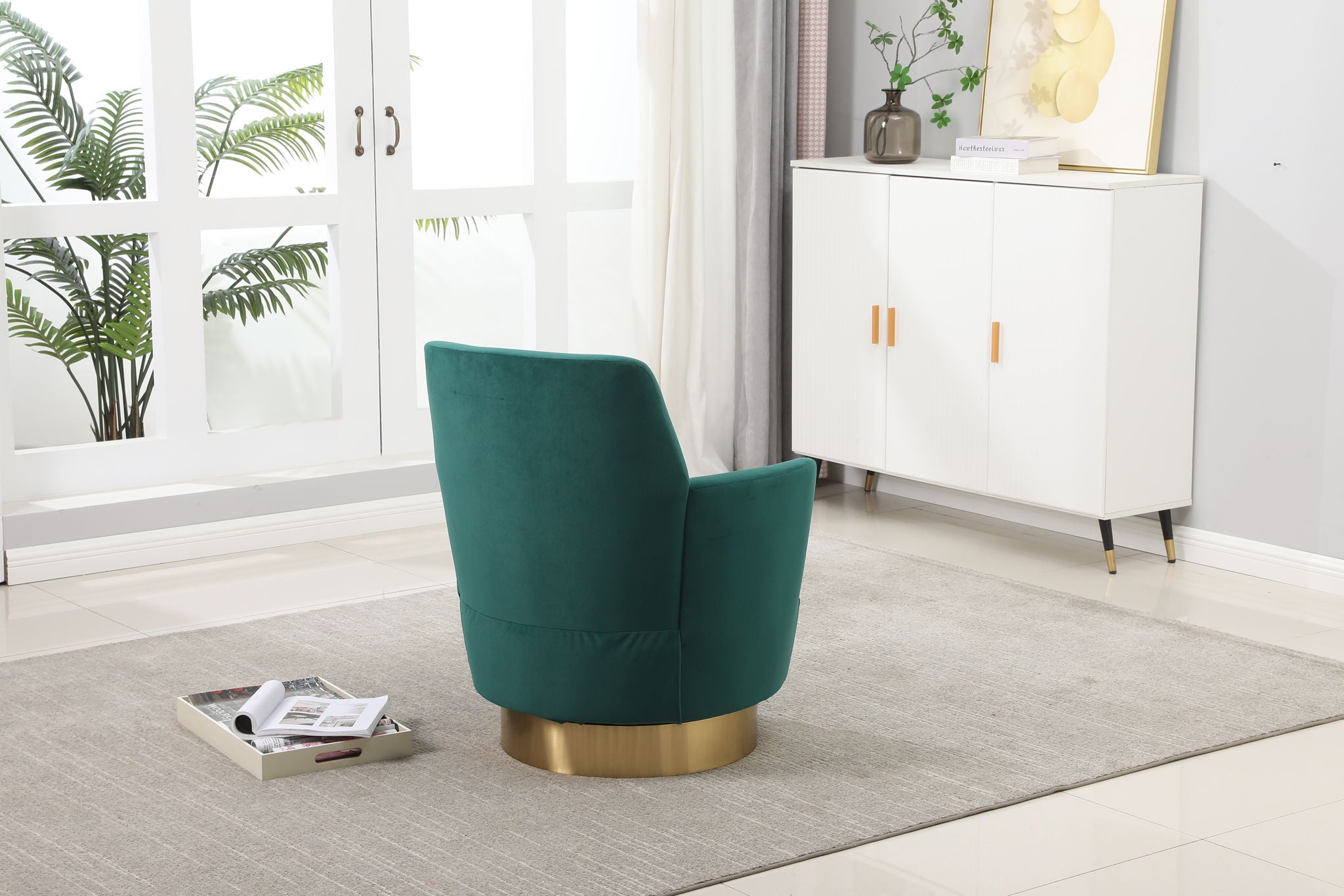 Teddy Swivel Barrel Chair, Swivel Accent Chairs Armchair For Living Room