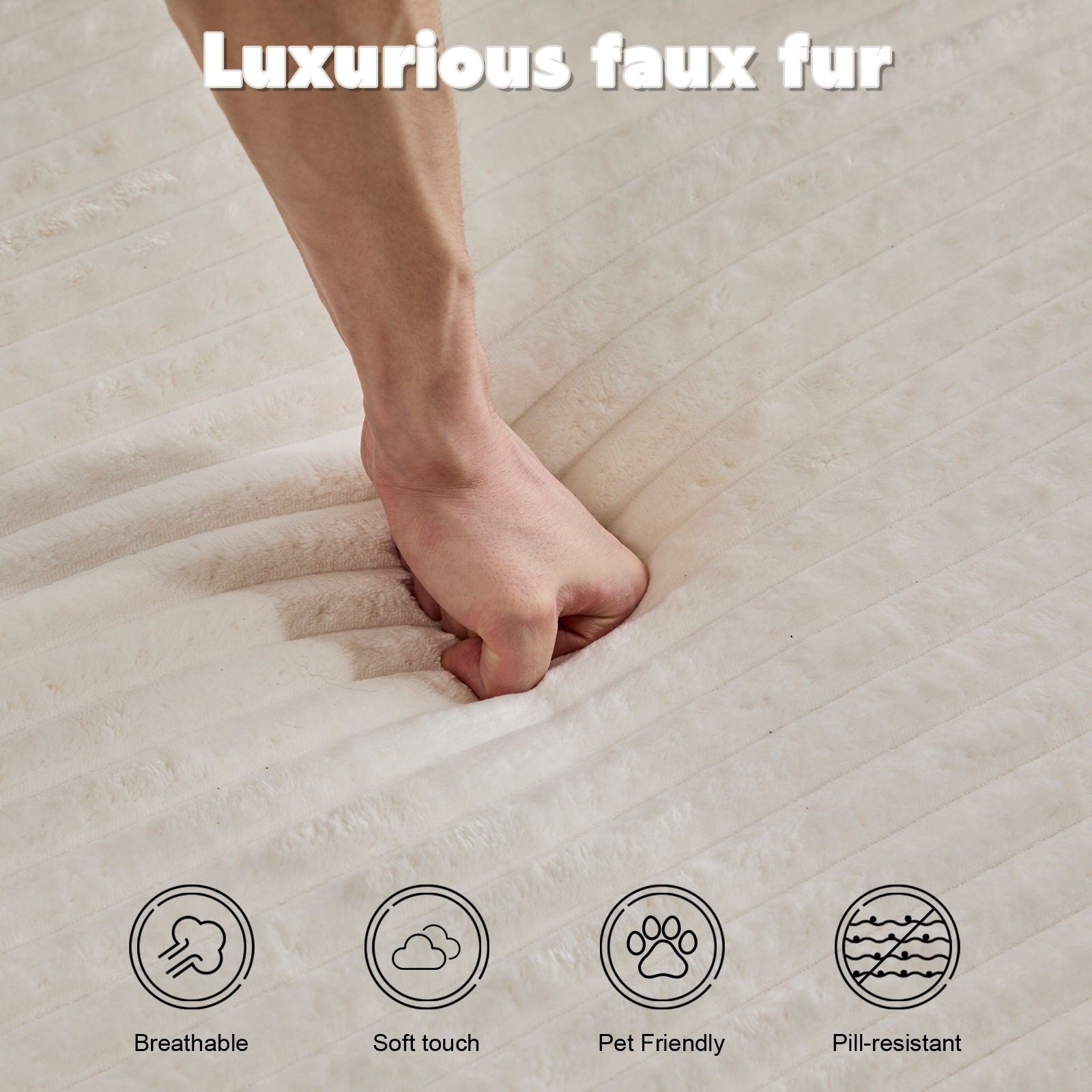 Oversized Chaise Lounge Chair Cozy Cloud Couch With 3 Throw Pillows And Wide Armrest