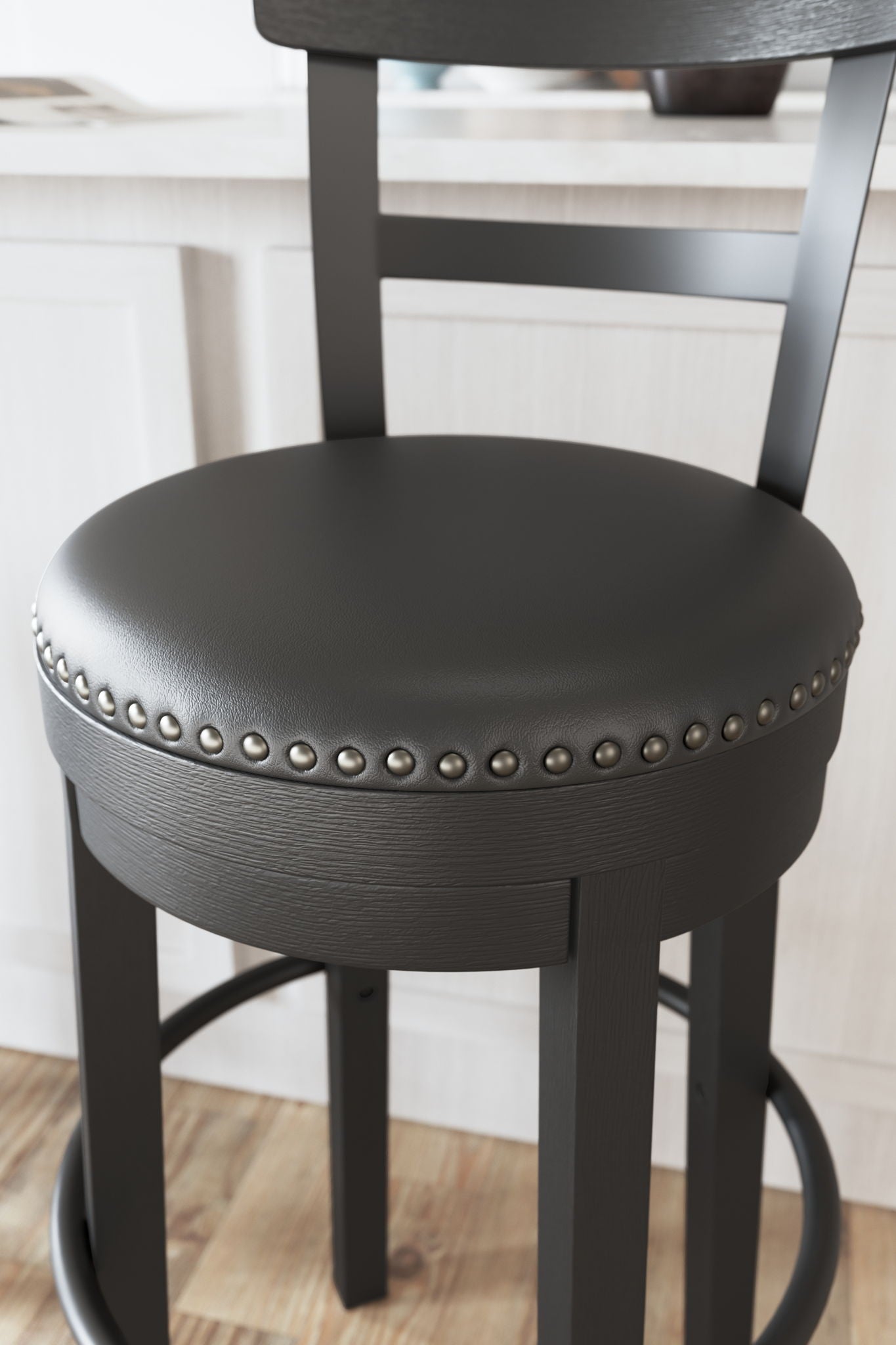 Valebeck - Tall Upholstered Swivel Barstool