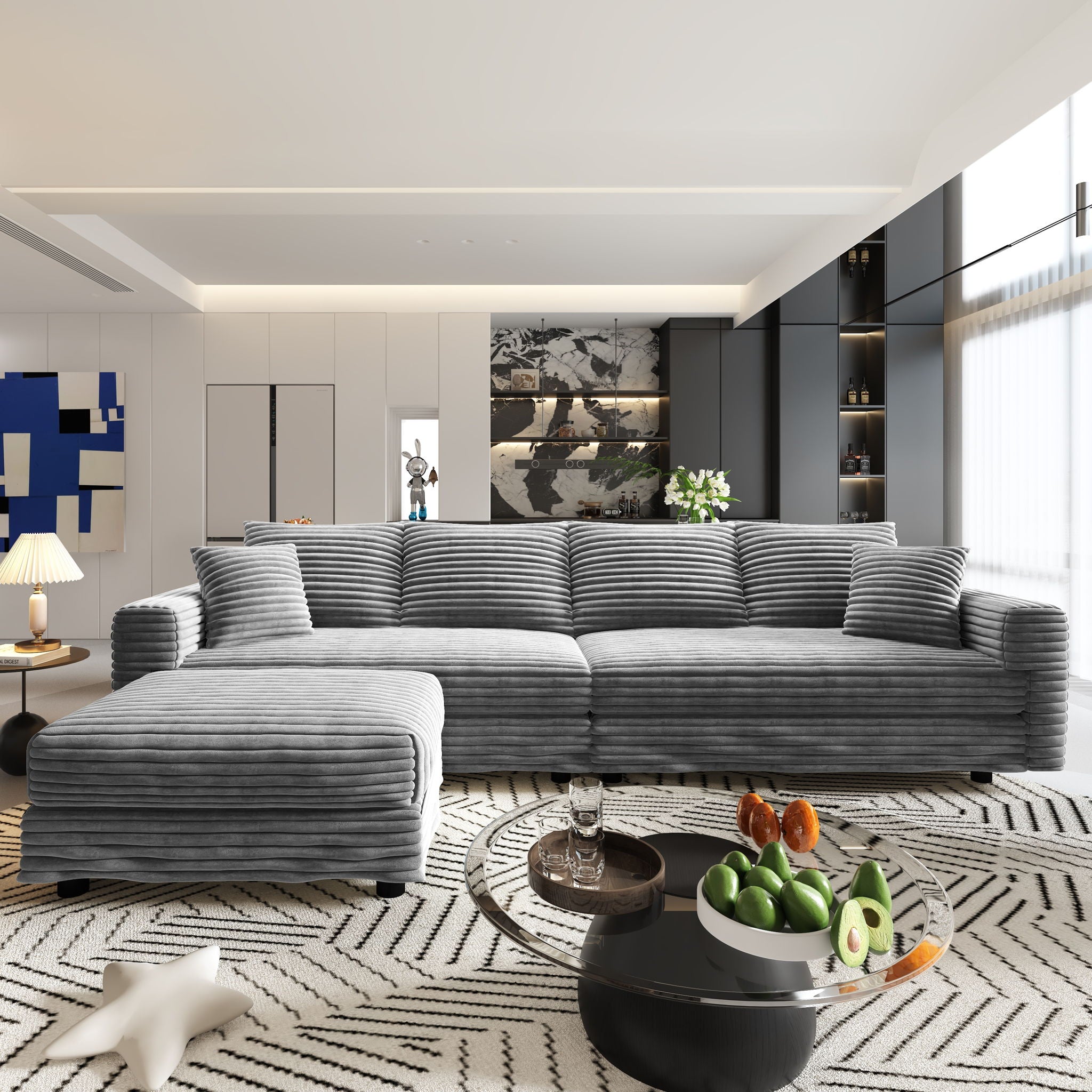 Modern Comfy Upholstered Sofa Cloud Couch & Deep Seat Couches