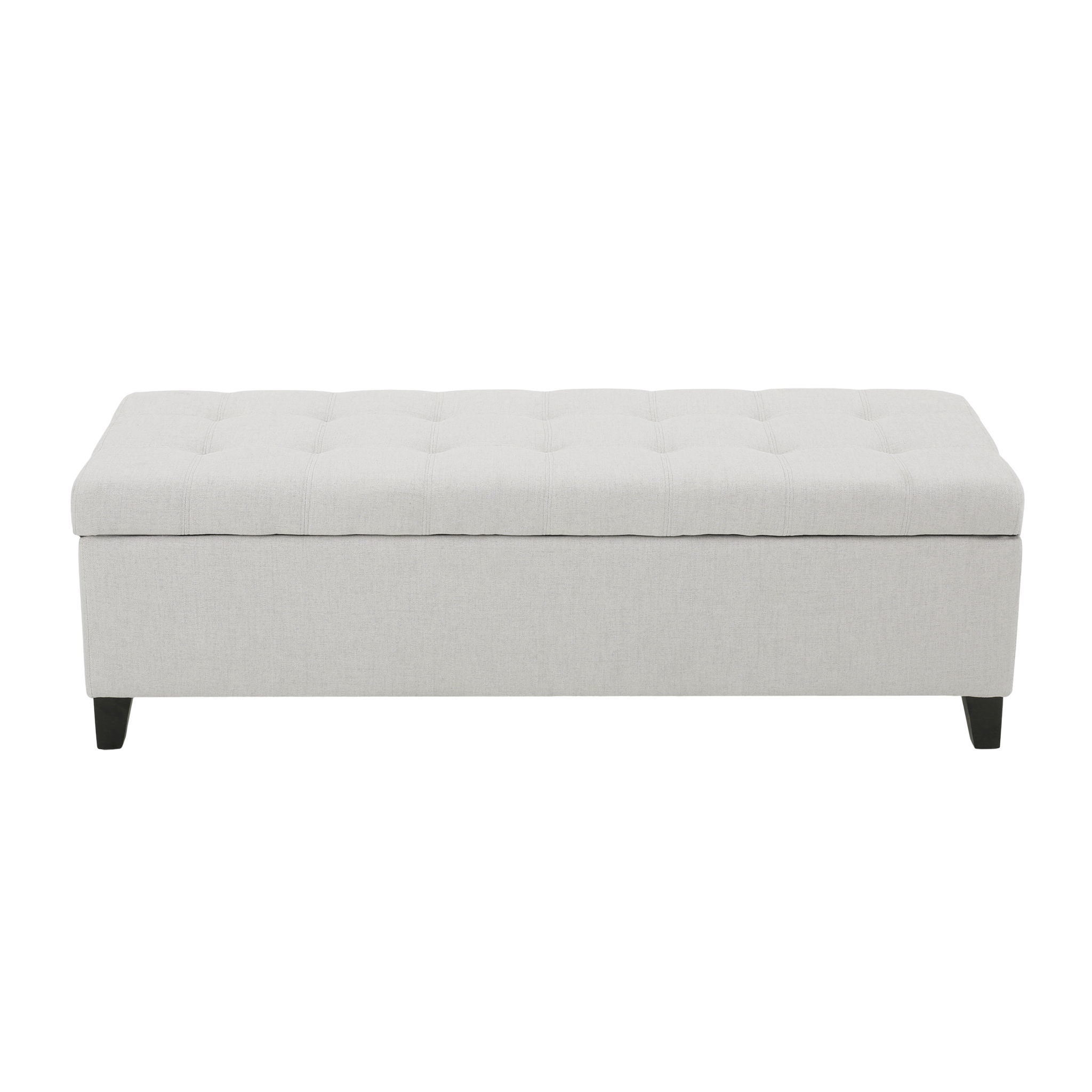 Upholstered Storage Ottoman Bench, Foot Rest For Bedroom