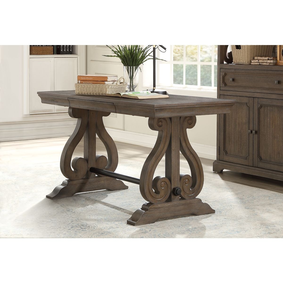 Toulon - Writing Desk - Dark Oak