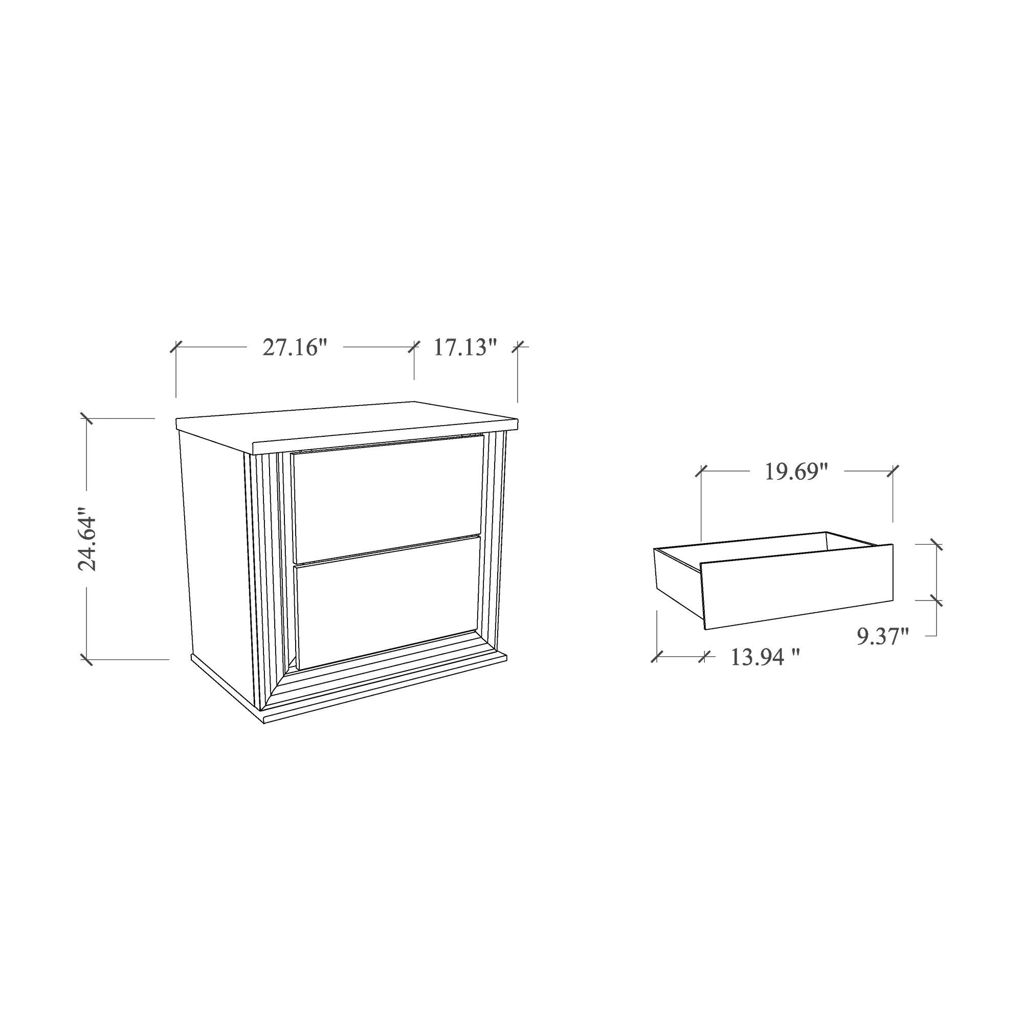 Moon - 5 Pieces Bedroom Set With LED Lighting