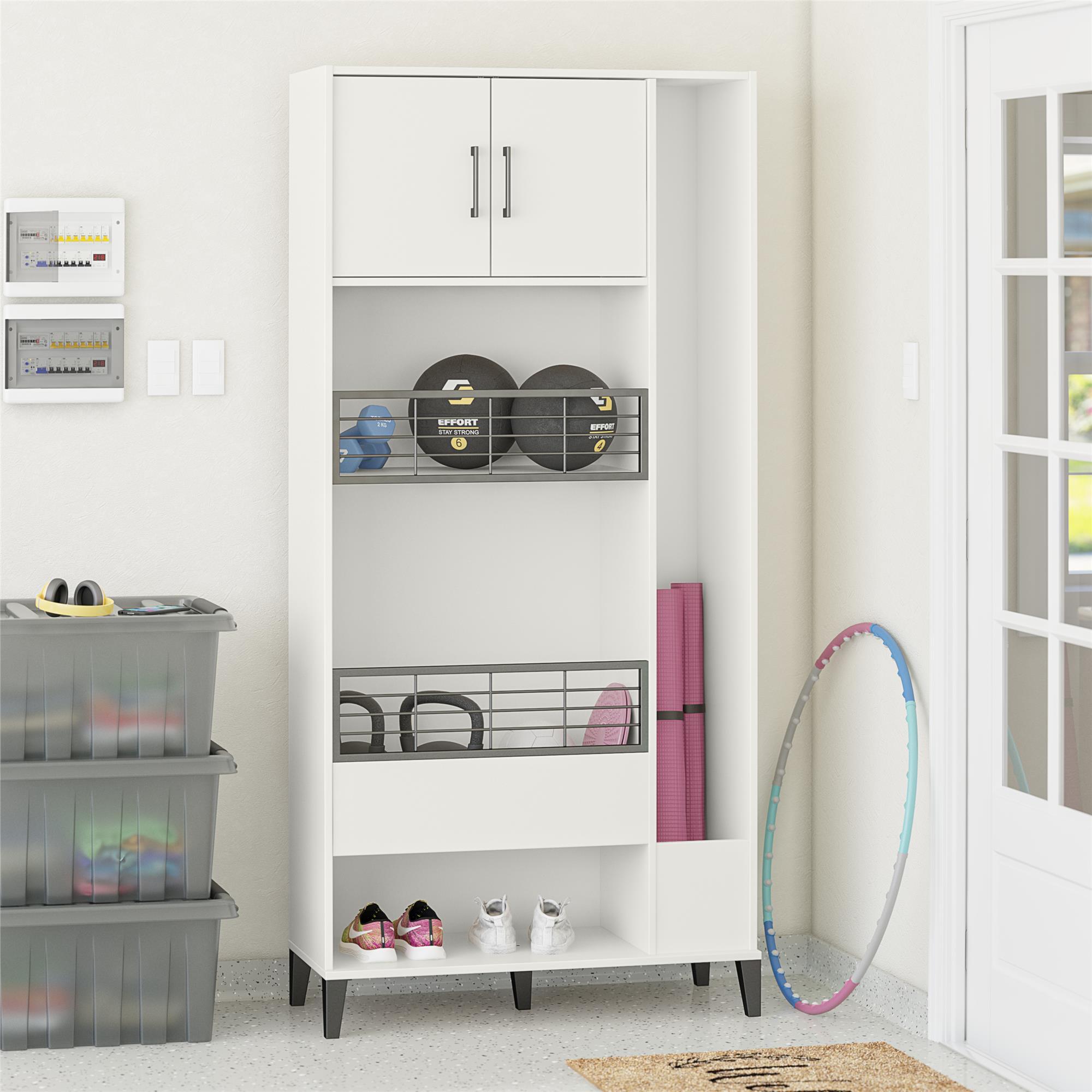 Sports Storage Cabinet - White