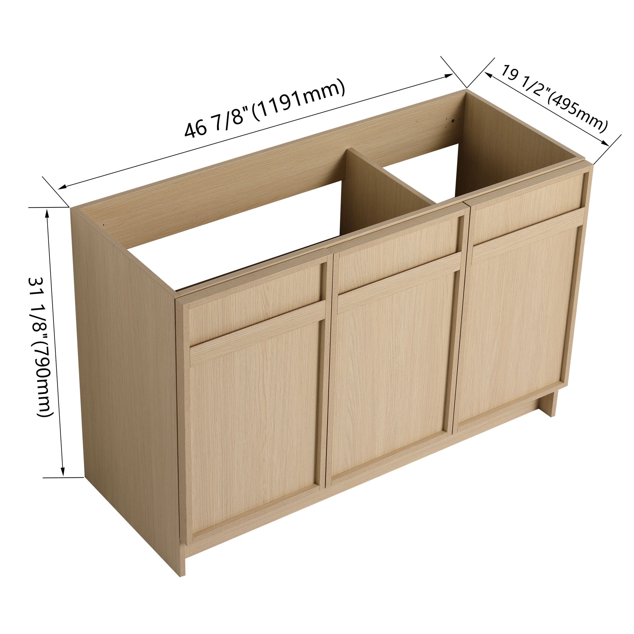 Modern Freestanding Bathroom Vanity & Soft Close Cabinet Doors