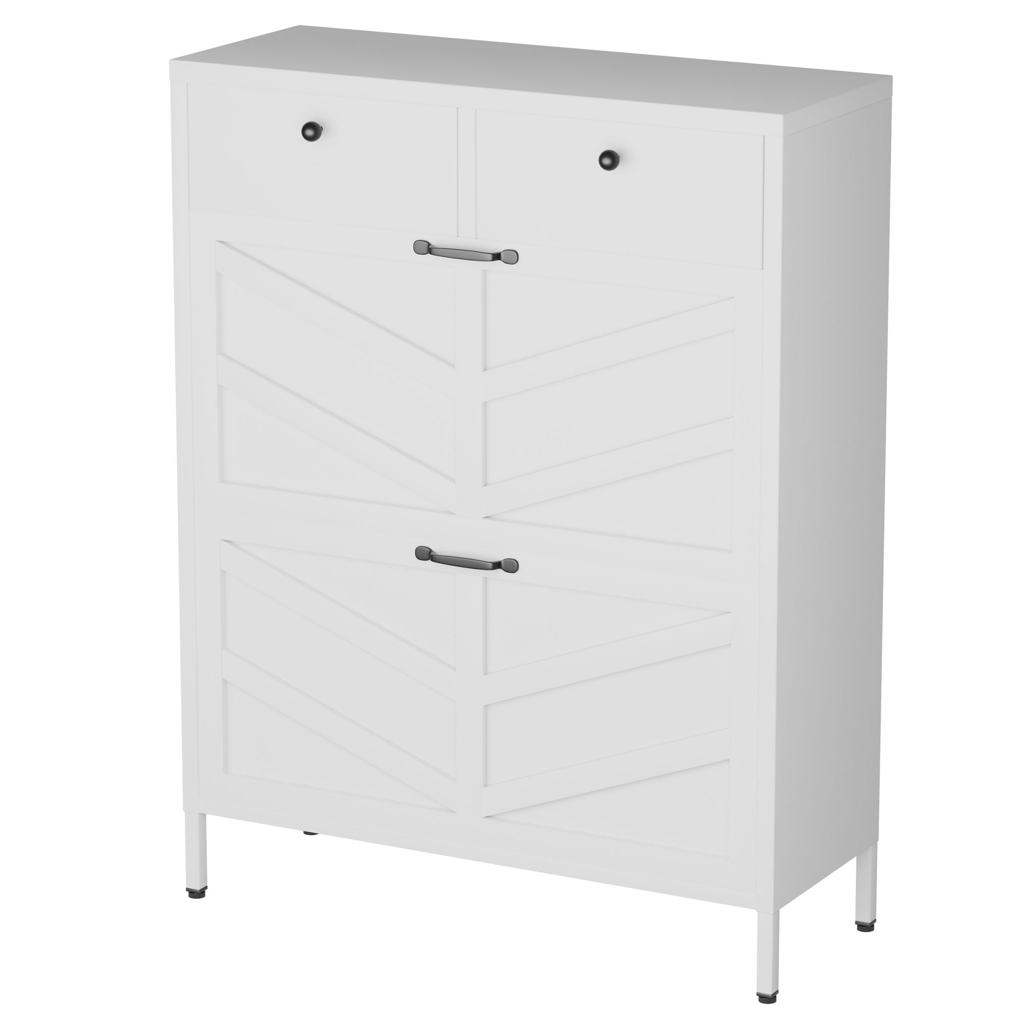 Shoe Cabinet With Flip Drawers