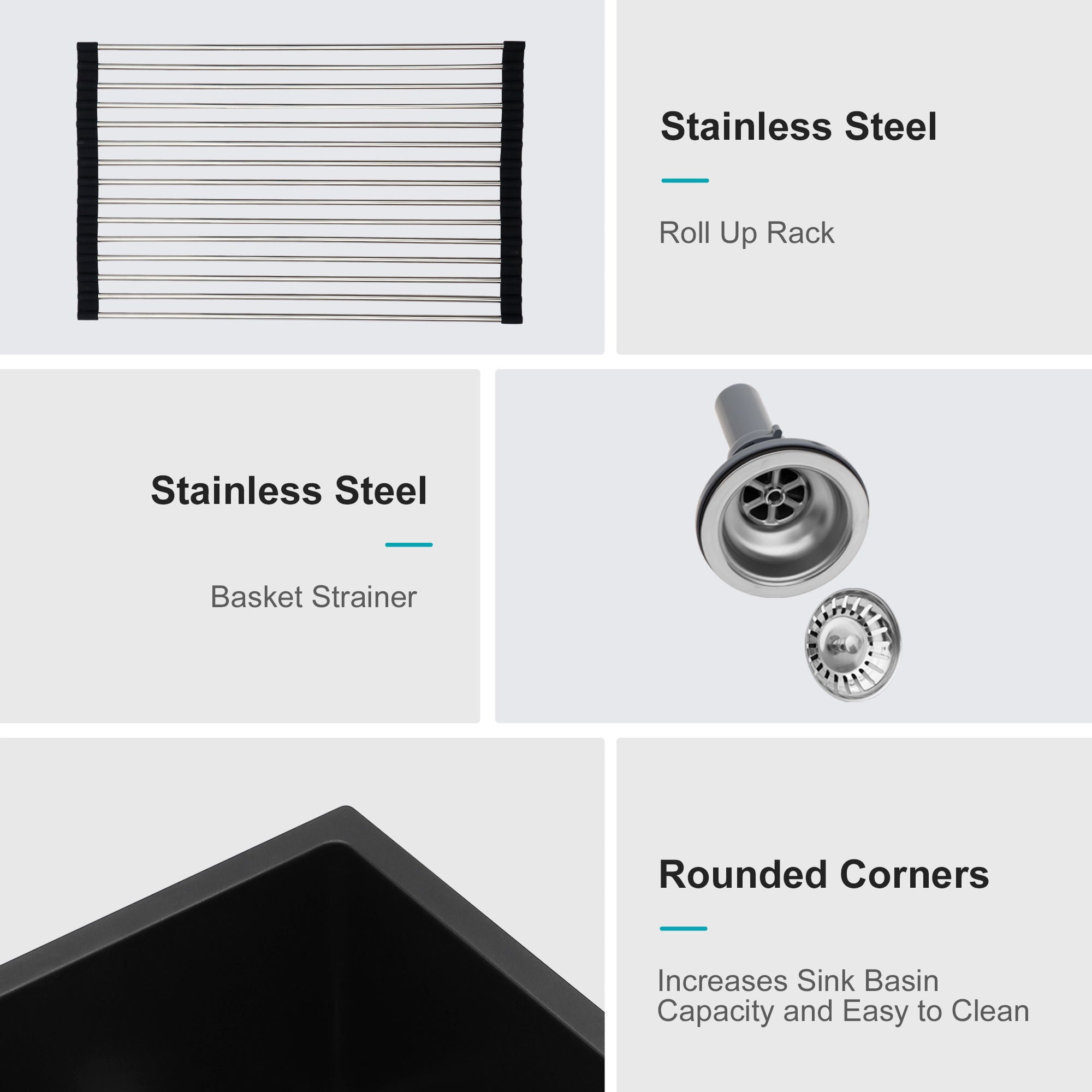 Granite Composite Double Bowl Undermount Kitchen Sink