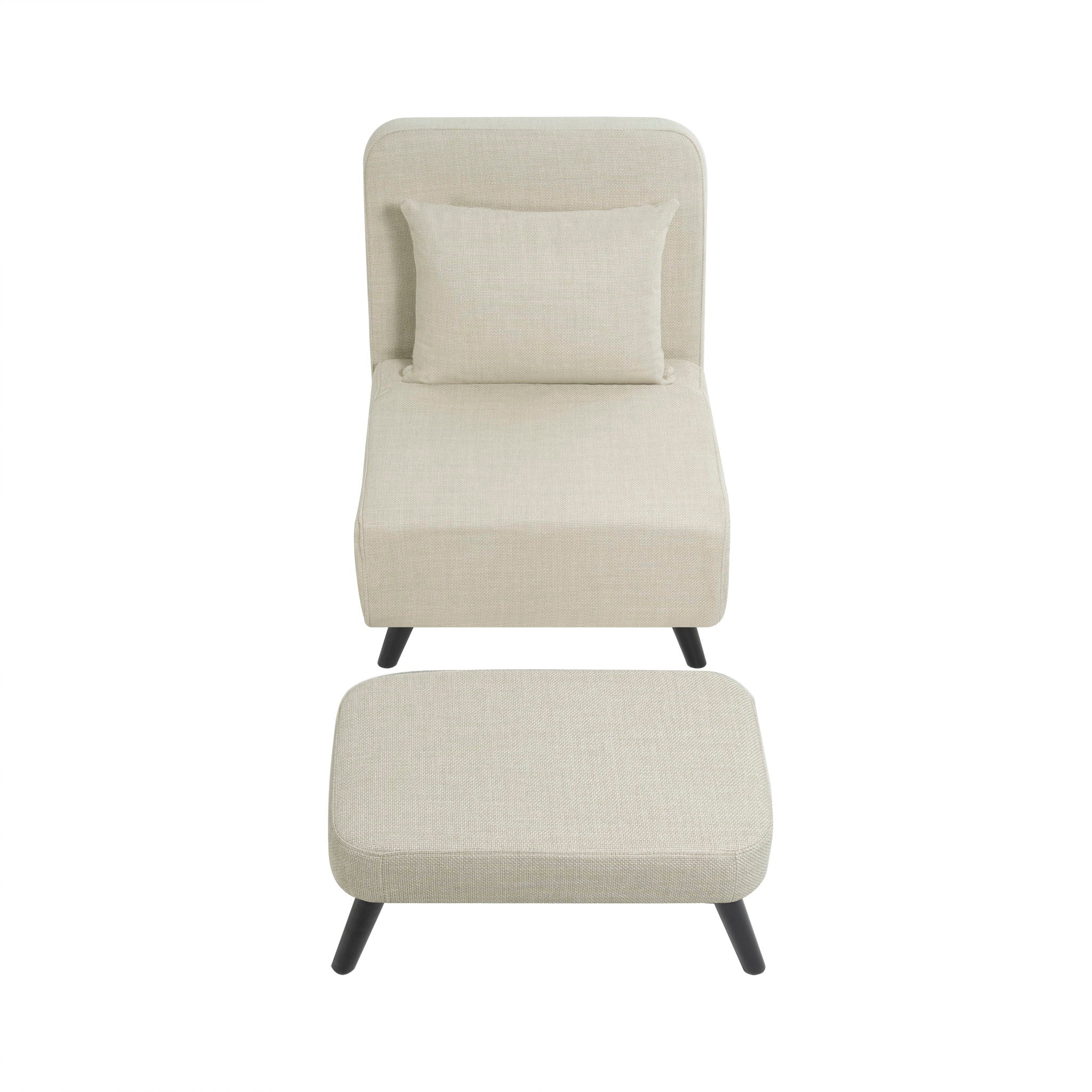 3 In 1 Foldable Chaise Lounge With Adjustable Backrest