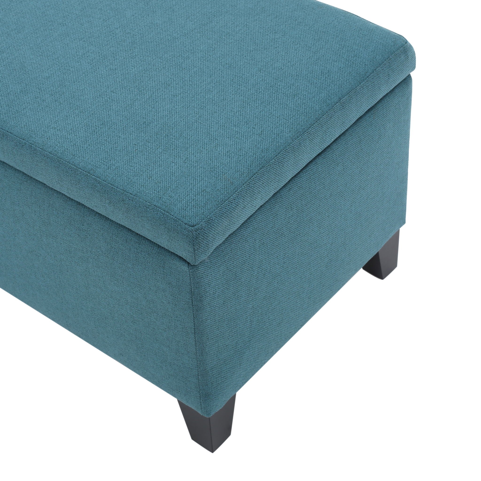 Contemporary Storage Ottoman Bench With Upholstery