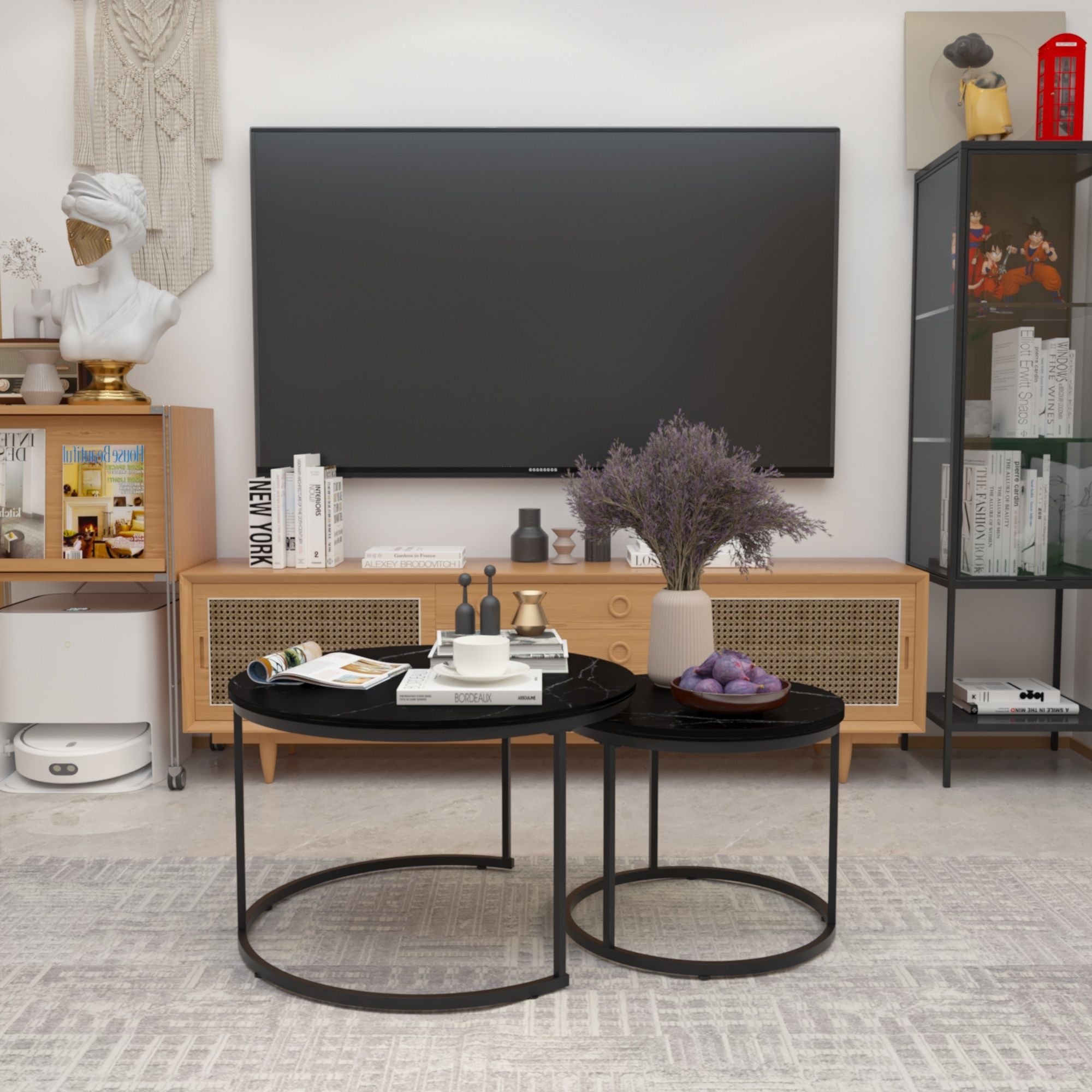 Round Nesting Coffee Table (Set of 2)