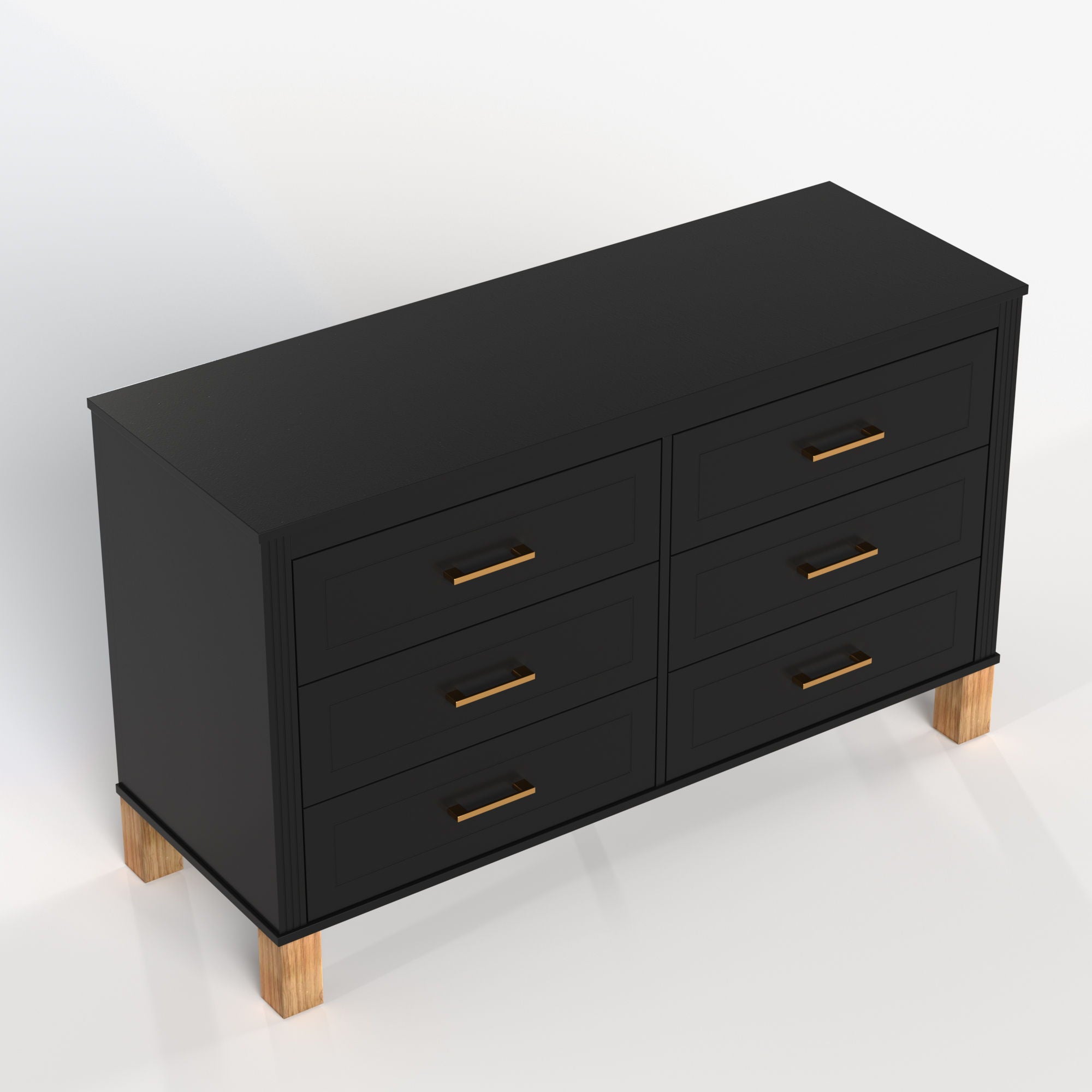 6 Drawer Double Dresser