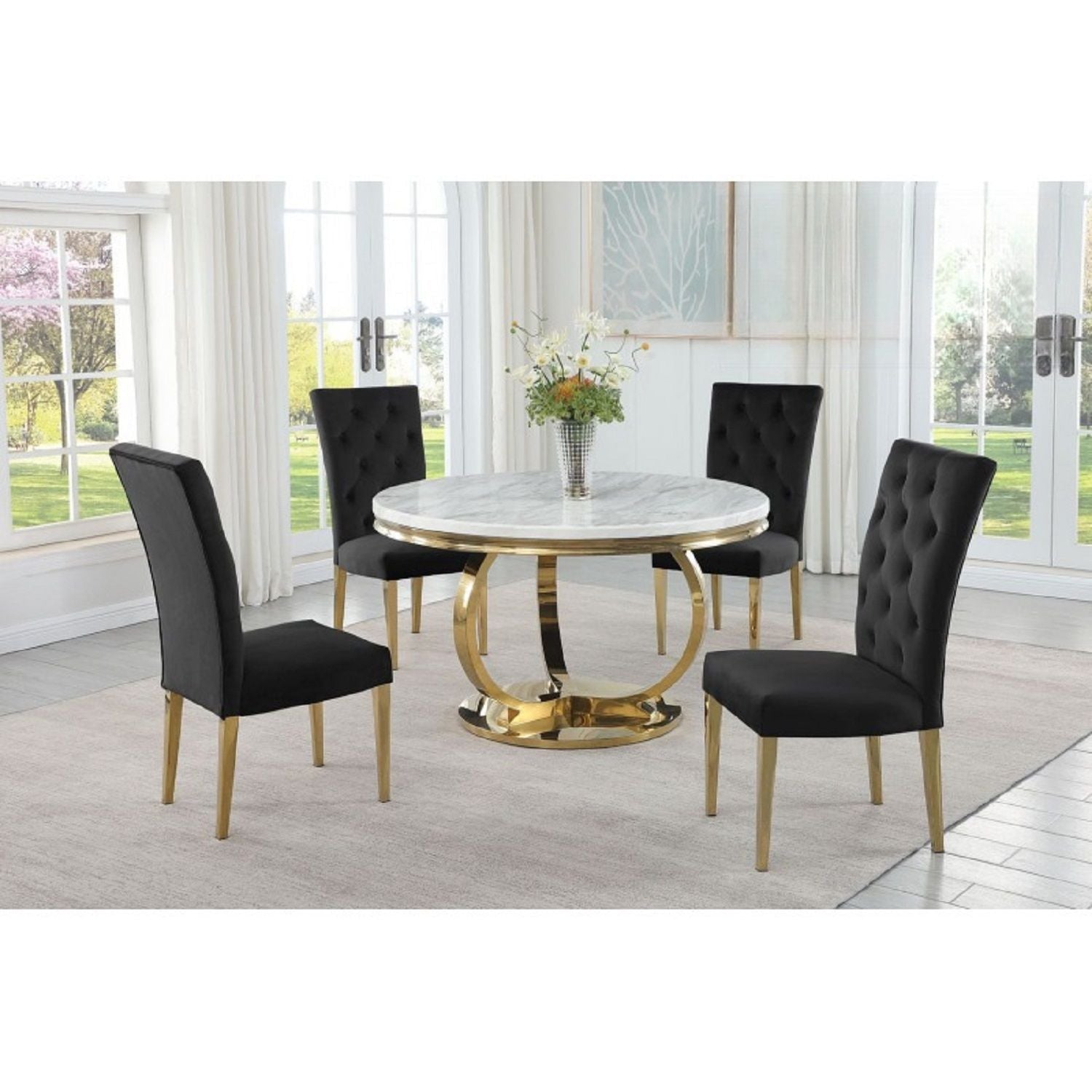 Modern Design Upholstered Dining Chair (Set of 2)