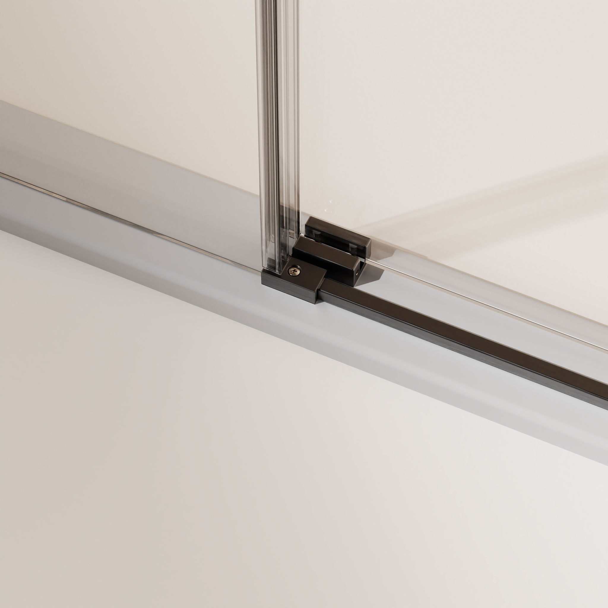 Frameless Single Sliding Shower Doors With Towel Rail & Handle