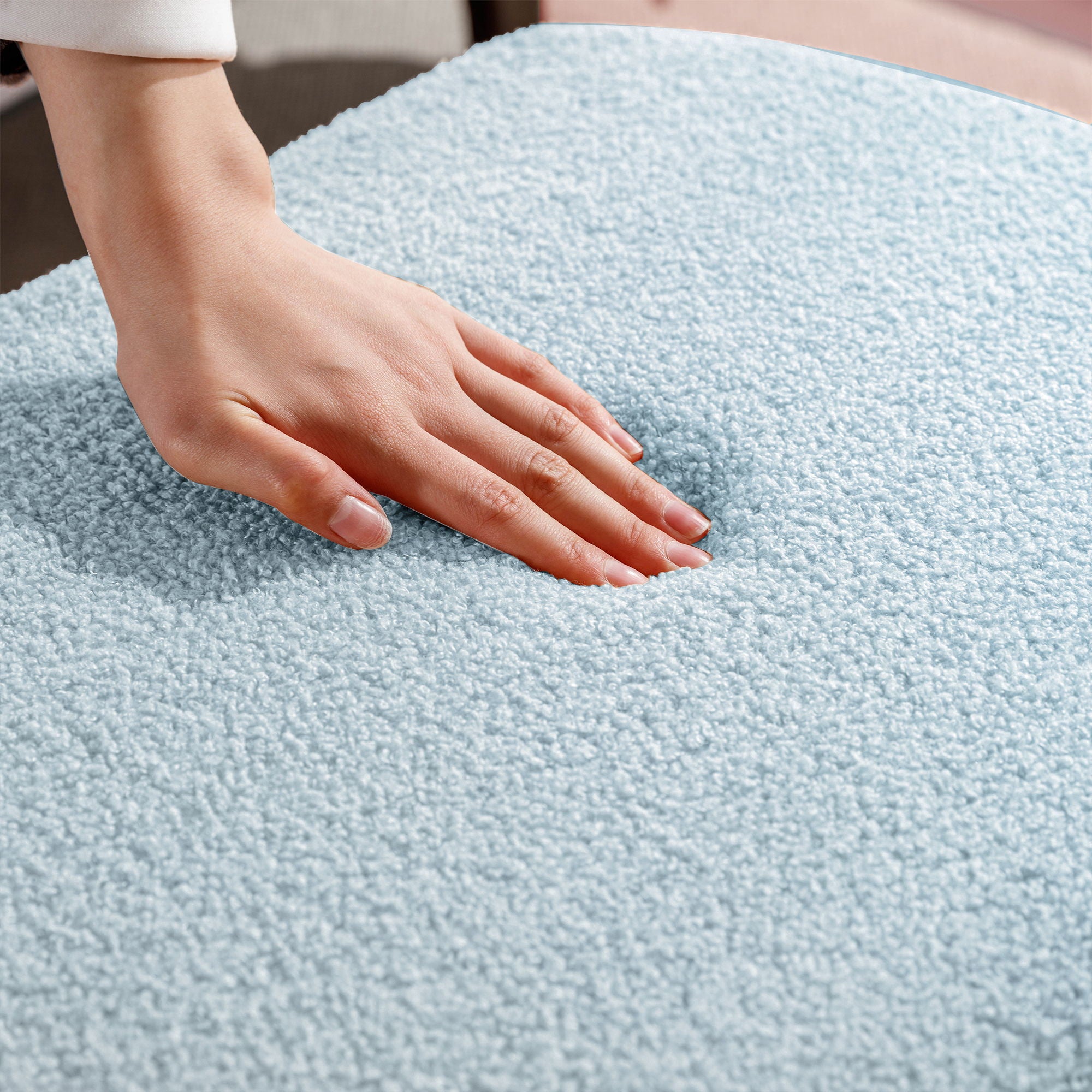 Storage Ottoman Bench For End Of Bed Legs, Modern Camel Faux Fur Entryway Bench Upholstered Padded With Storage For Living Room Bedroom