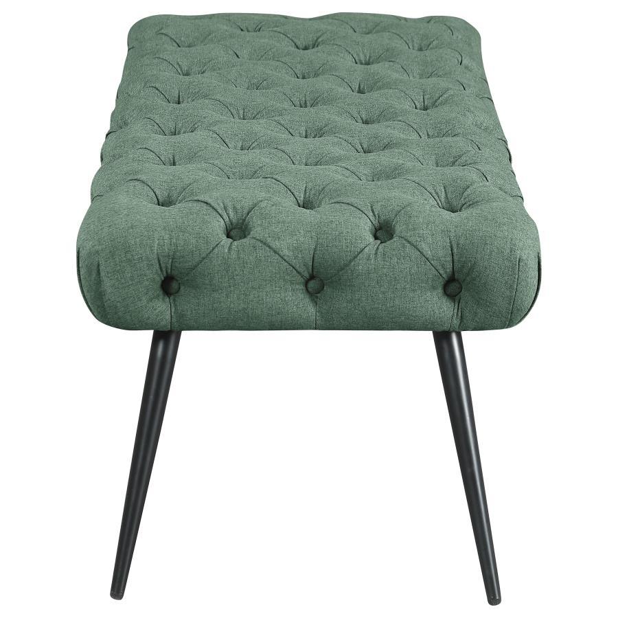 Ella - Upholstered Tufted Bench Metal Legs