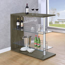 Prescott Rectangular Home Wine Table Black High Gloss