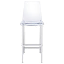 Juelia Clear Acrylic Bar Chair Chrome (Set of 2)
