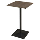 Cavalier  Square Bar Table Set Dark Elm and Black