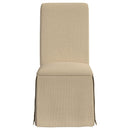 Shawna Upholstered Skirted Side Chair Light Grey (Set of 2)