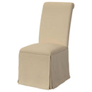 Shawna Upholstered Skirted Side Chair Light Grey (Set of 2)