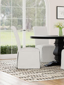 Shawna Upholstered Skirted Side Chair Light Grey (Set of 2)