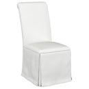 Shawna Upholstered Skirted Side Chair Light Grey (Set of 2)