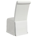 Shawna Upholstered Skirted Side Chair Light Grey (Set of 2)