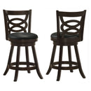 Calecita Wood Swivel Bar / Counter Stool Cappuccino (Set of 2)