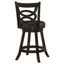 Calecita Wood Swivel Bar / Counter Stool Cappuccino (Set of 2)