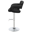 Brandi Adjustable Bar Stool Black / White and Chrome