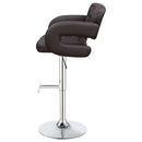 Brandi Adjustable Bar Stool Black / White and Chrome