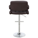 Brandi Adjustable Bar Stool Black / White and Chrome