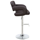 Brandi Adjustable Bar Stool Black / White and Chrome