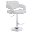 Brandi Adjustable Bar Stool Black / White and Chrome