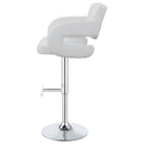 Brandi Adjustable Bar Stool Black / White and Chrome
