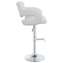 Brandi Adjustable Bar Stool Black / White and Chrome