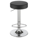 Ramses Adjustable Backless Bar Stool Chrome and White / Black