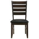 Dalila Wood Dining Side Chair Cappuccino (Set of 2)