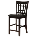 Lavon Wood Counter Chair Tan / Black and Espresso (Set of 2)