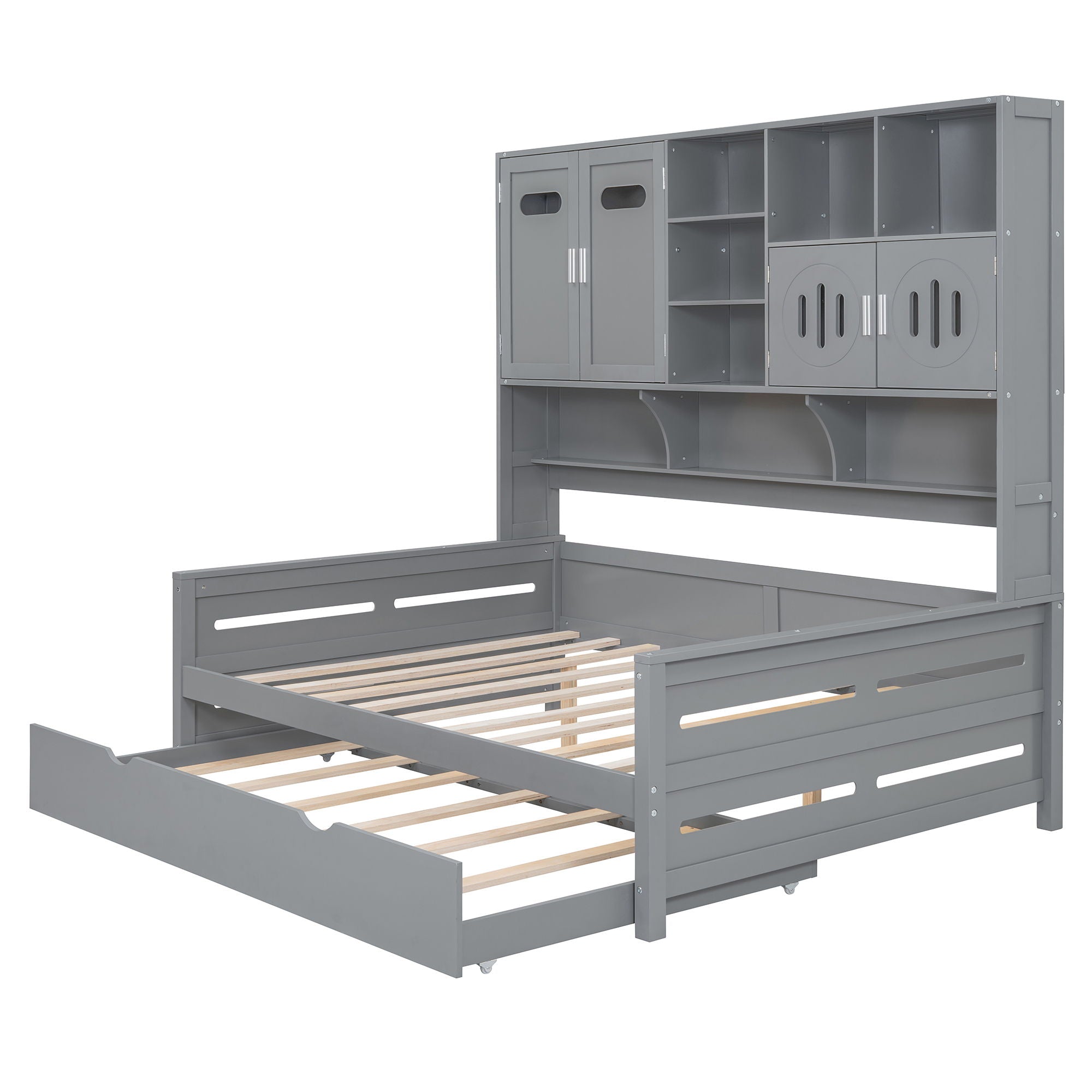 Daybed & All-In-One Cabinet And Shelf